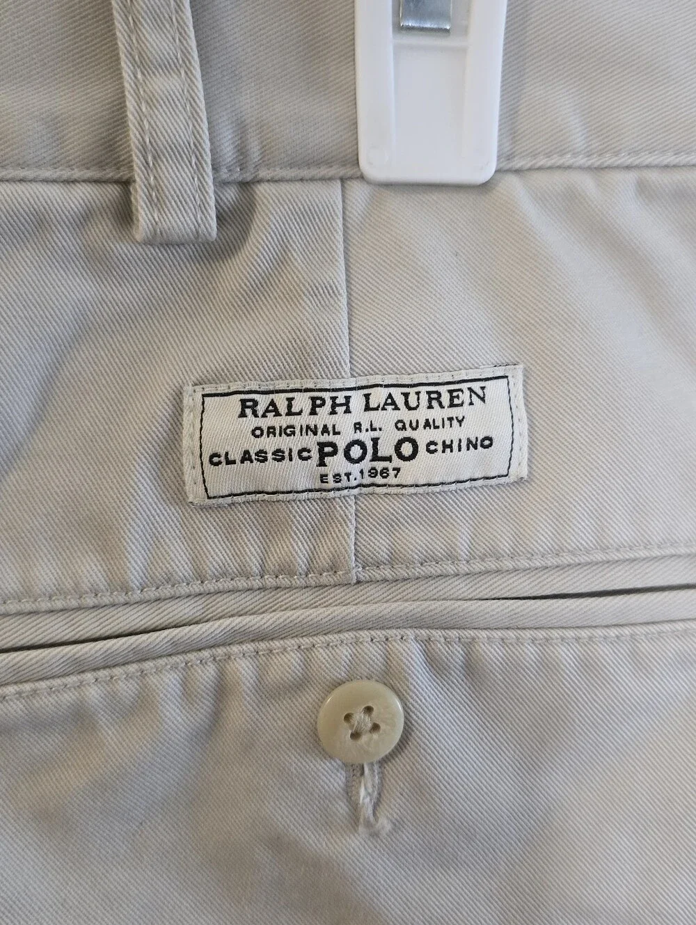 Polo Ralph Lauren Andrew Shorts Men's Size 36 Tan Pleated Chino Preppy Classic